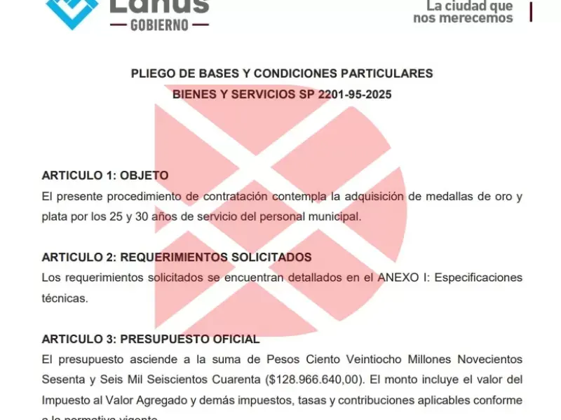 Polémica en Lanús: Julián Álvarez destinará más de $128 millones en medallas para empleados municipales