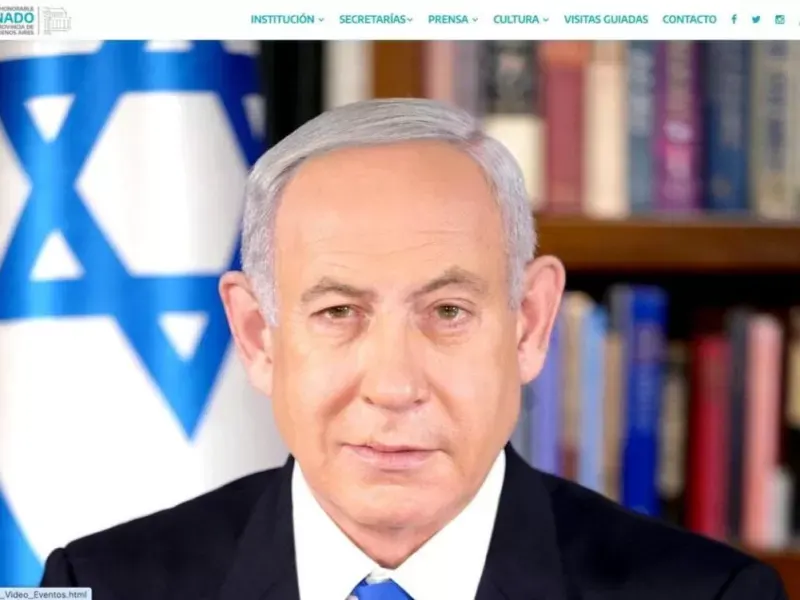 Hackearon la web del Senado, apareció una foto del primer ministro israelí y la corrupta de Magario ni se enteró