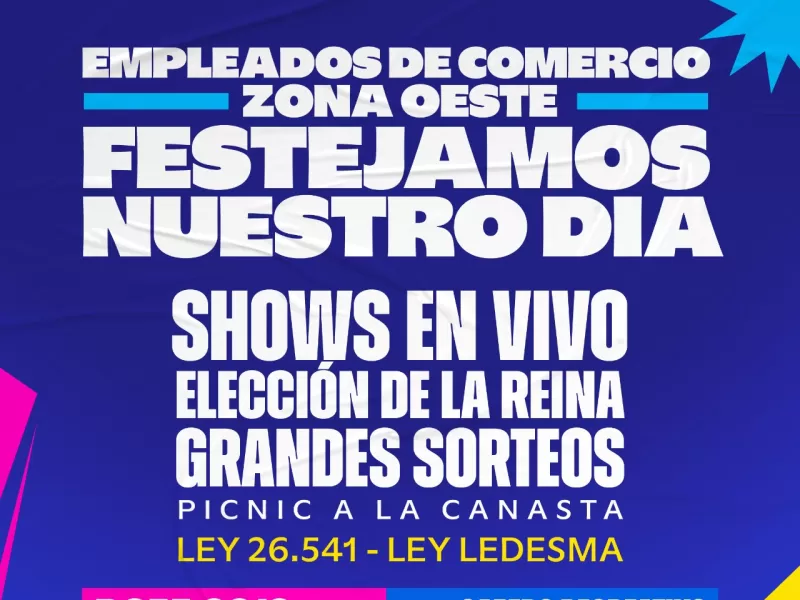 SEOCA Zona Oeste prepara una gran fiesta para celebrar el Día del Empleado de Comercio