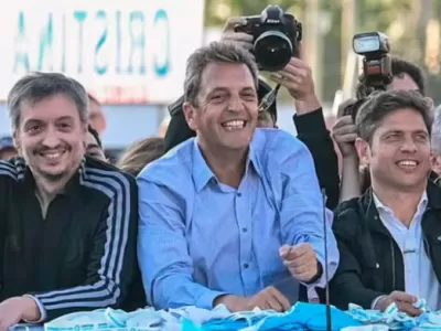 Kicillof, M&aacute;ximo Kirchner y Massa se reunieron para definir una postura com&uacute;n sobre las PASO