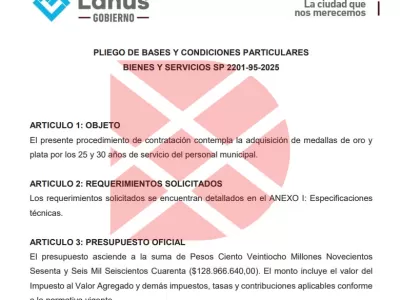 Polémica en Lanús: Julián Álvarez destinará más de $128 millones en medallas para empleados municipales